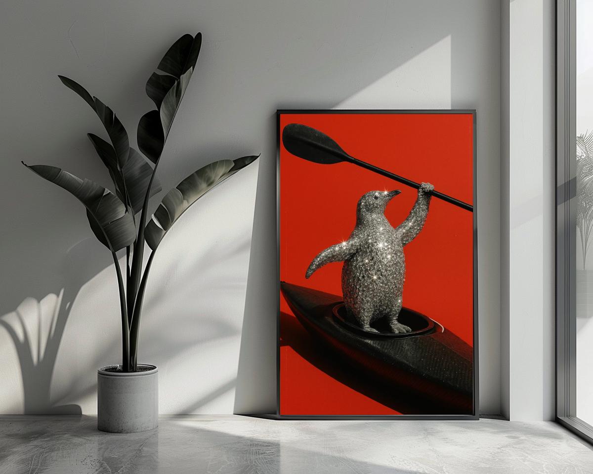 Penguin Diamond Kayak poster van 25 Artstreet