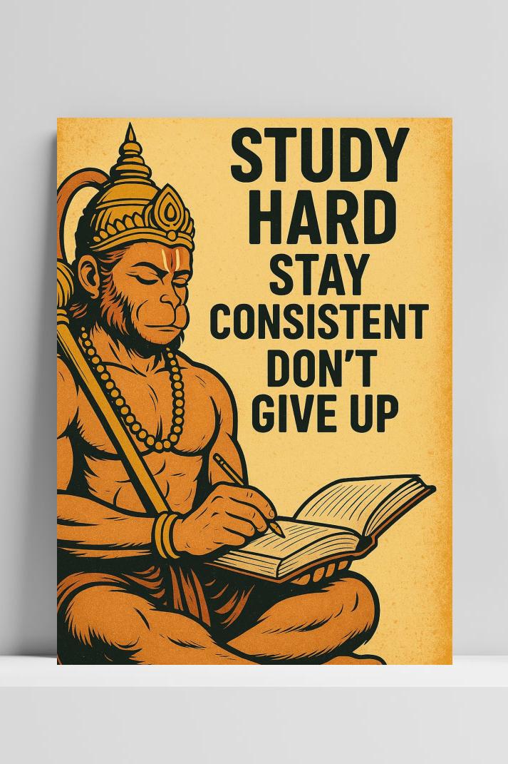 Study Hard Text op 3mm aluminium dibond
