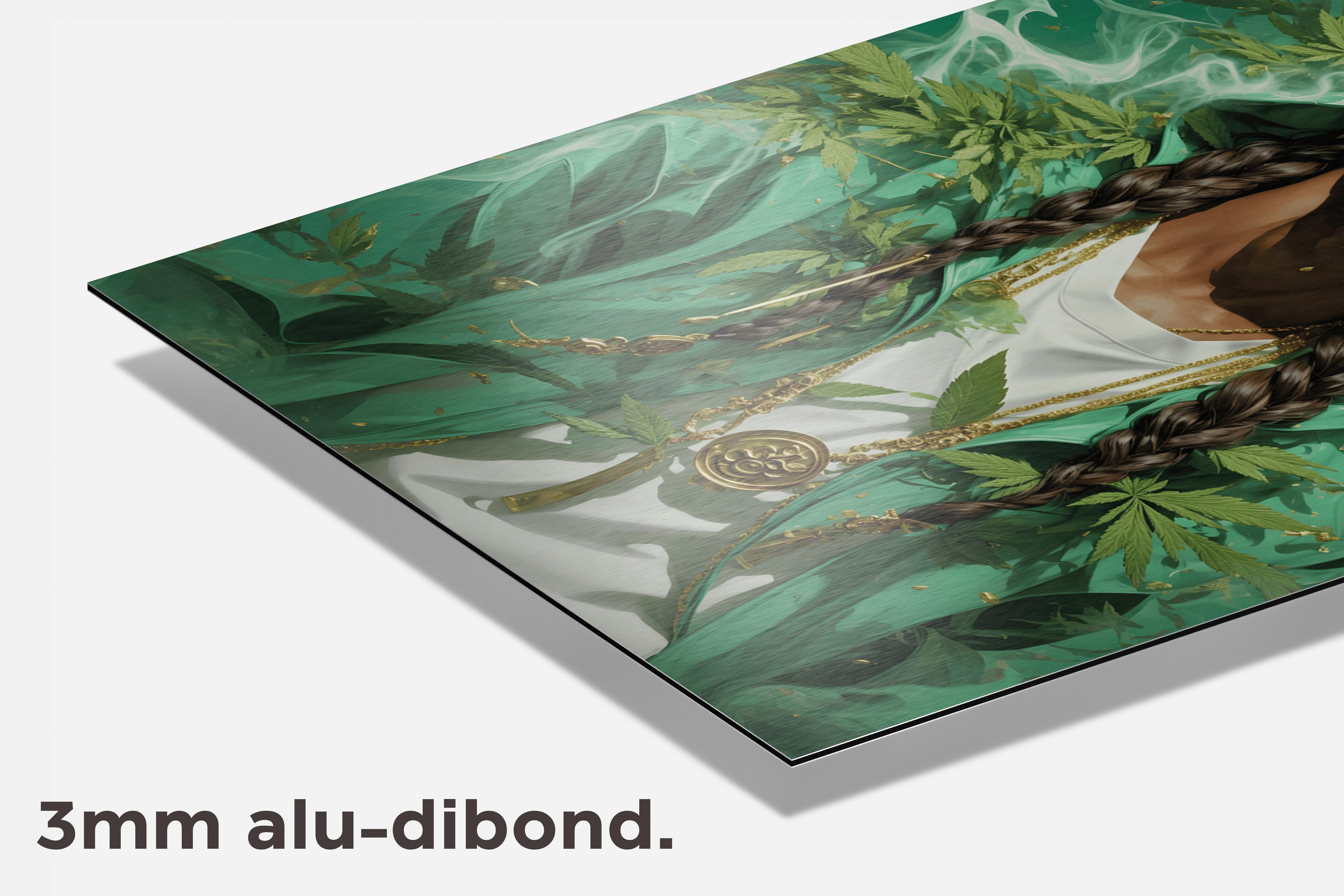 Snoop Dogg Wiet dibond detail