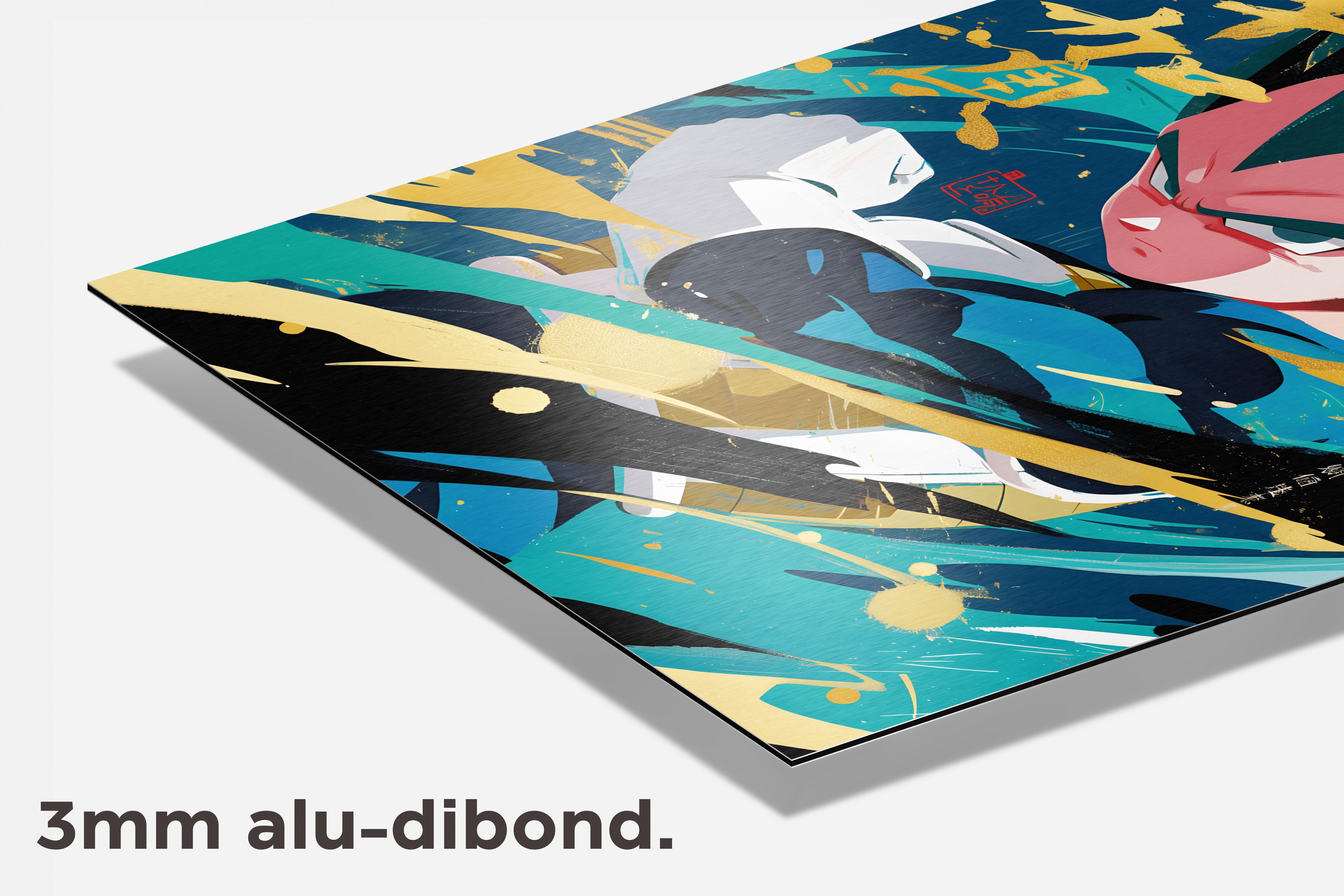 Dragon Ball Vegeta dibond detail
