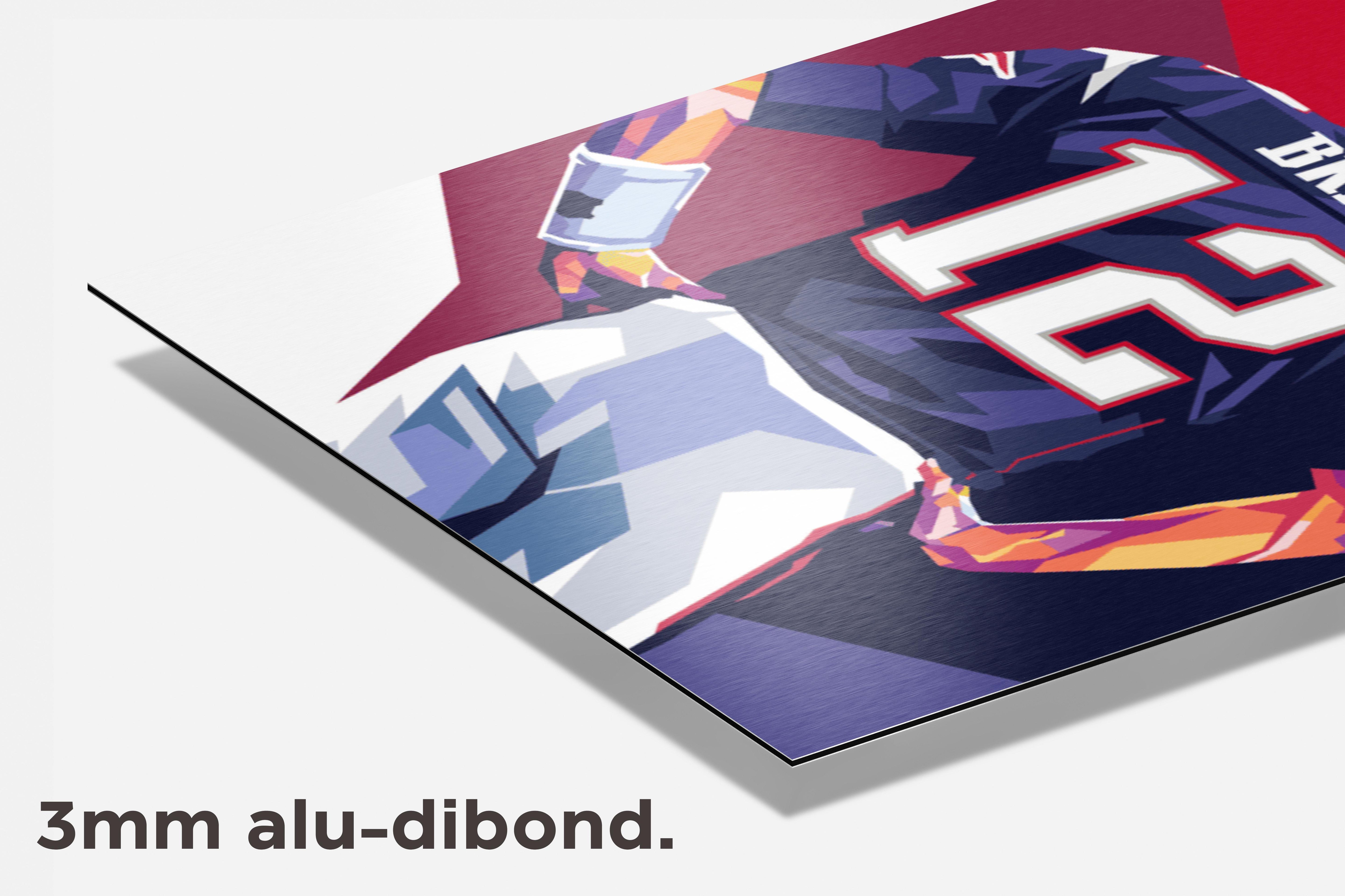 Tom Brady dibond detail