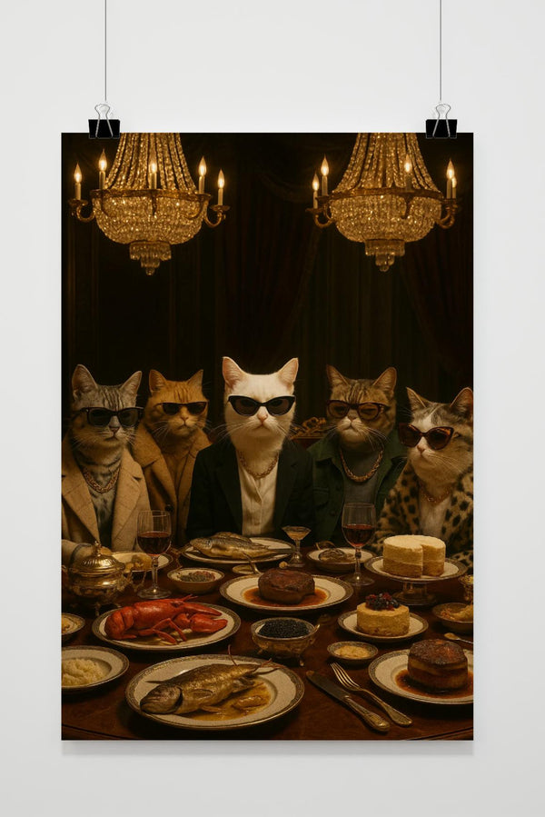 Cats Gangster Food poster