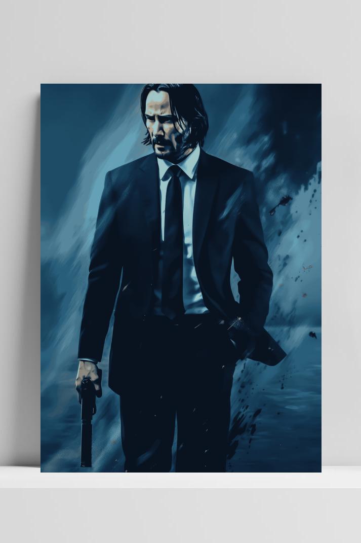 John Wick Gun op 3mm aluminium dibond