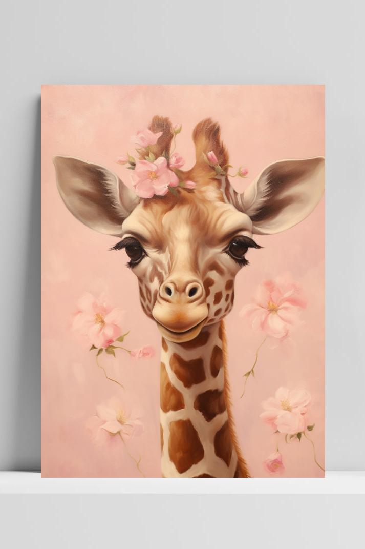 Giraffe Bloem op 3mm aluminium dibond