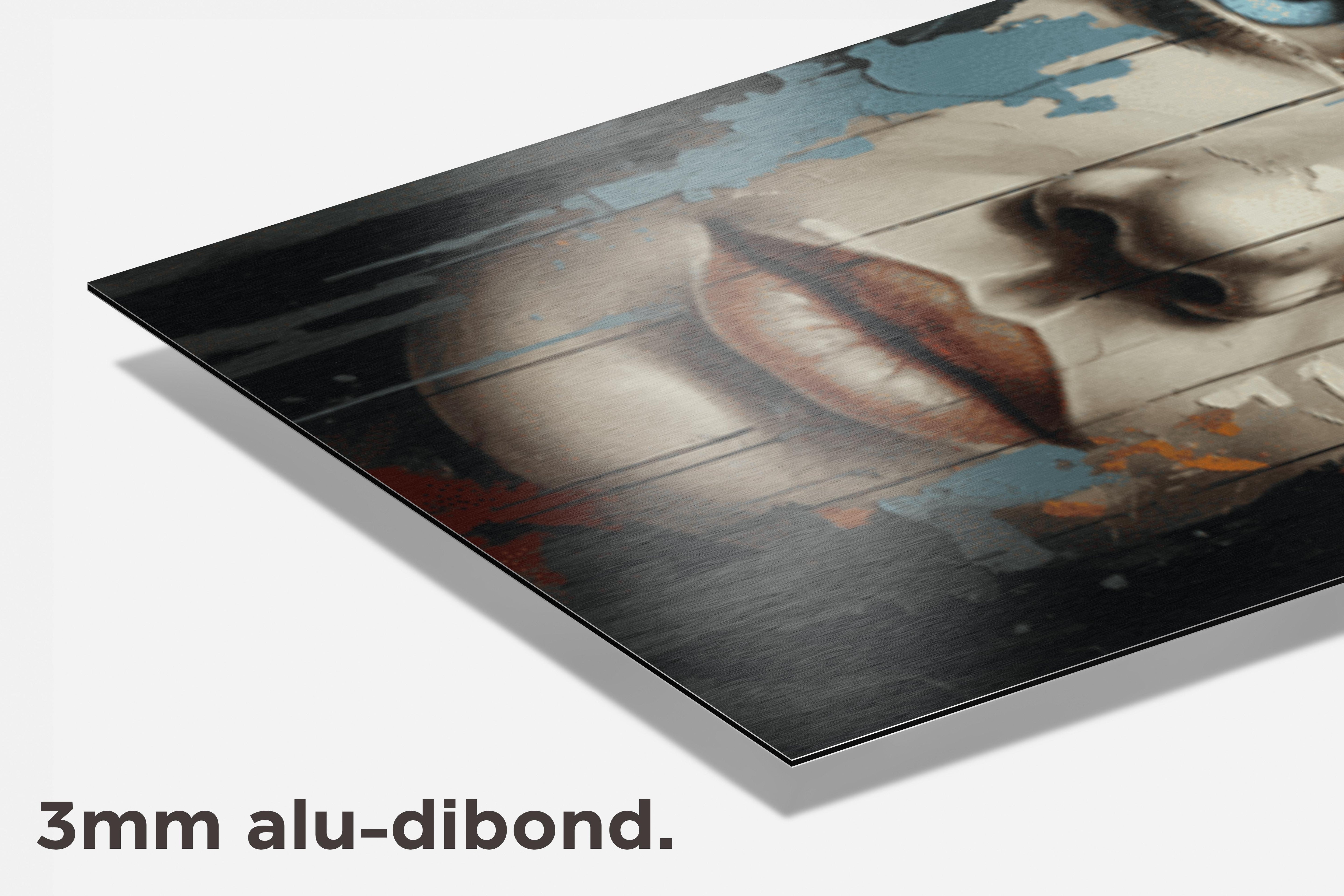 Vrouw Blauwe Ogen dibond detail