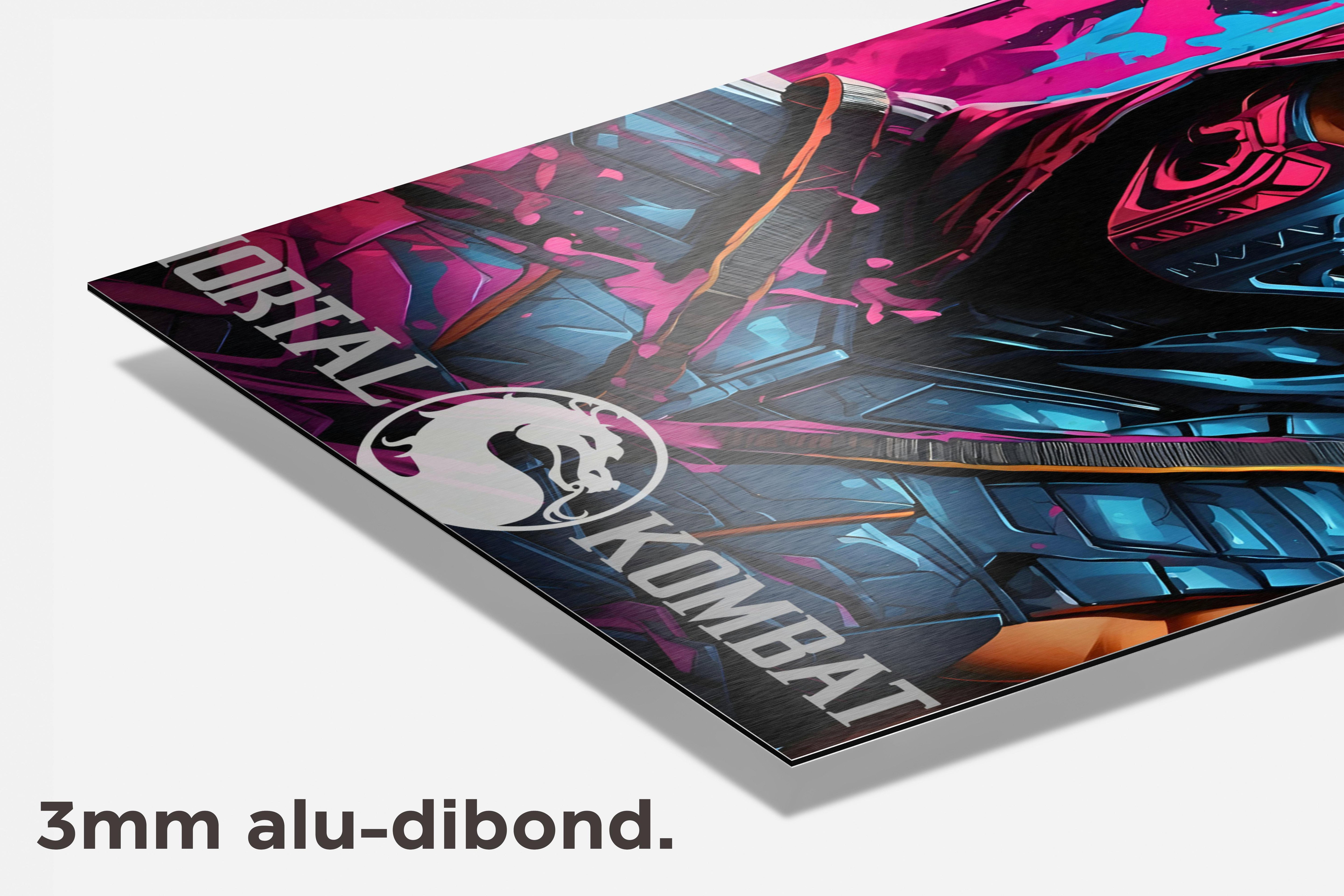 Sub zero Mortal Kombat dibond detail