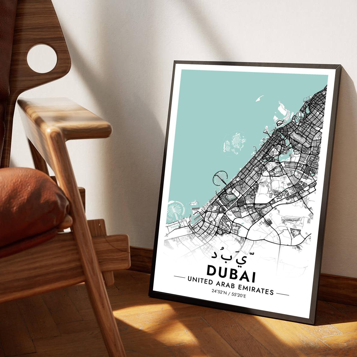 Dubai UAE Blue poster sfeerbeeld 1