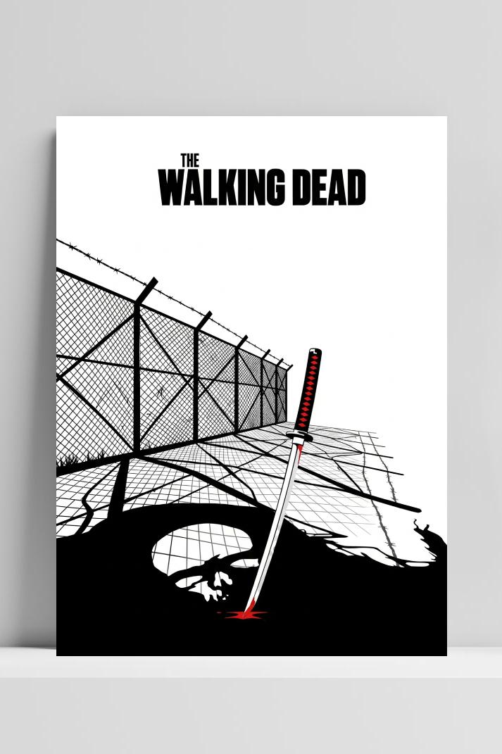 The Walking Dead Text Sword poster van 25 Artstreet