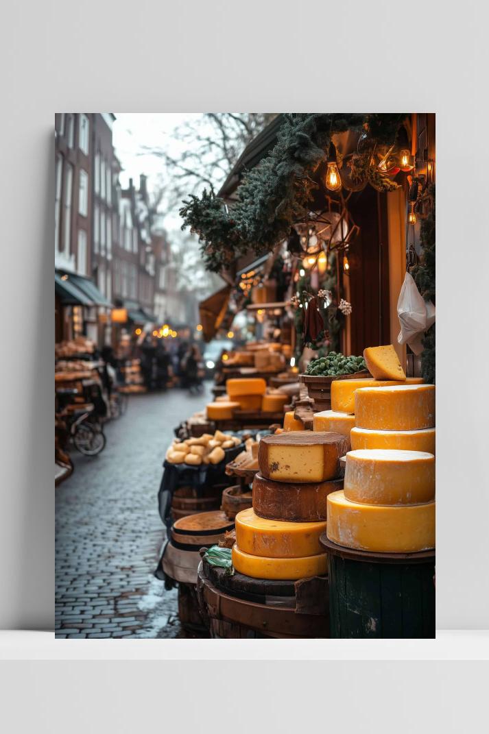 Kaasmarkt op 3mm aluminium dibond