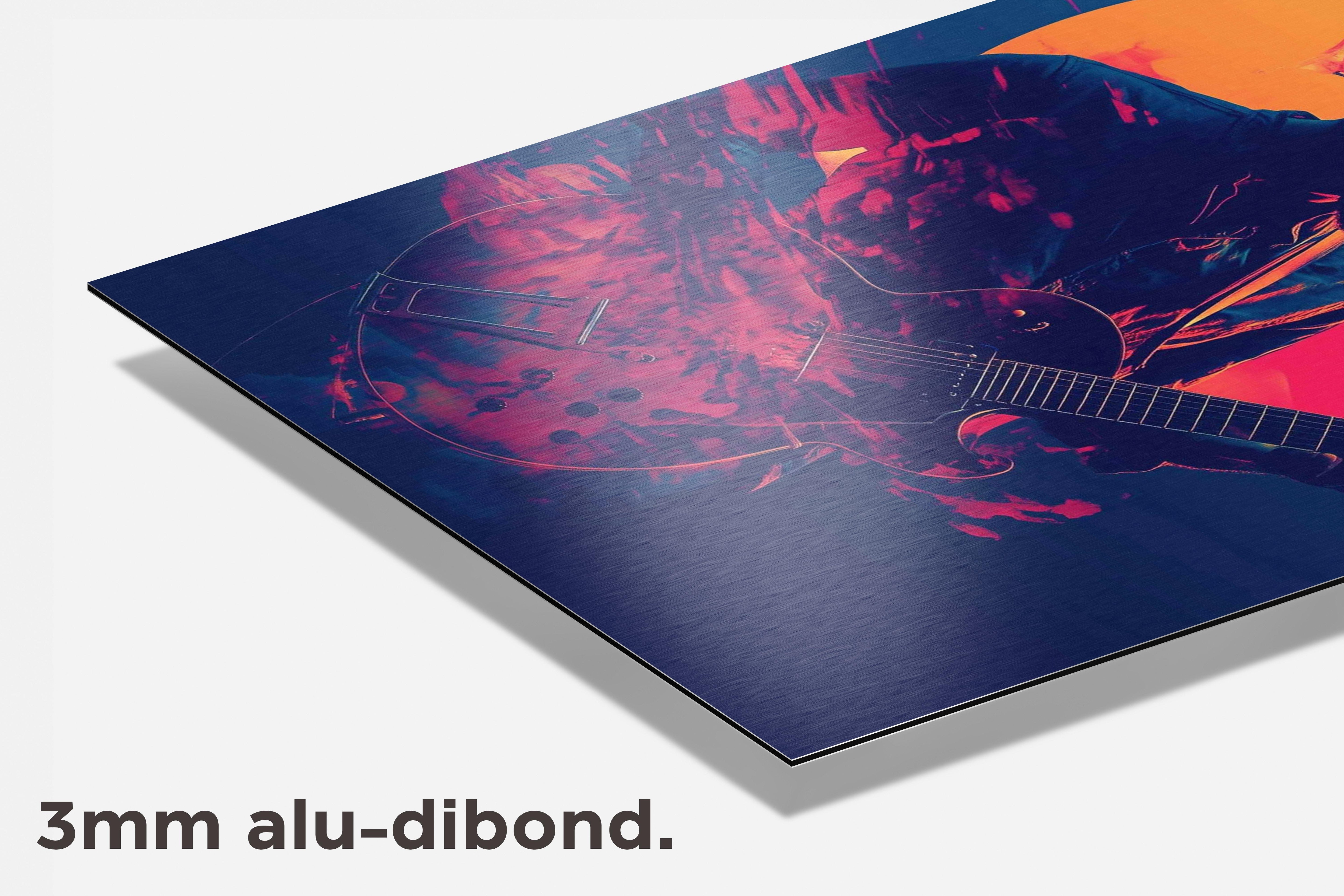 Gitaarspeler dibond detail