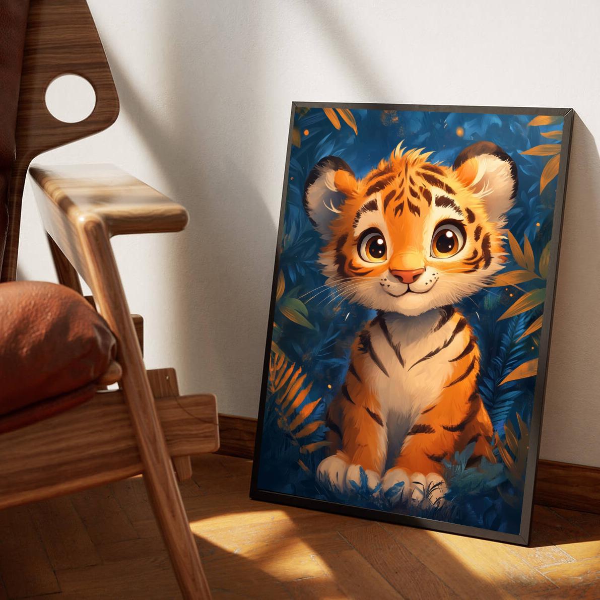 Baby Tiger dans un intérieur