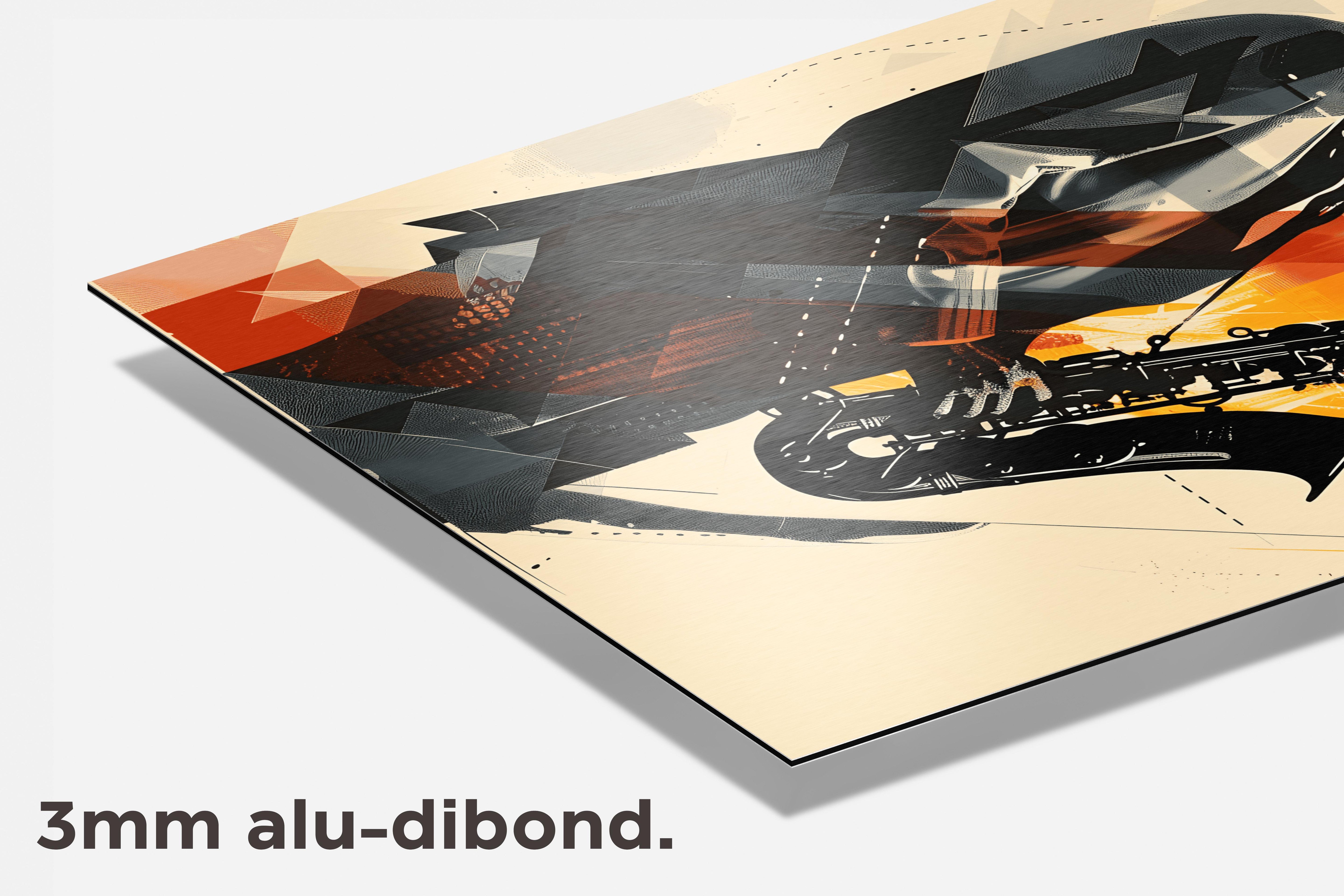 Saxofoon Zwart dibond detail