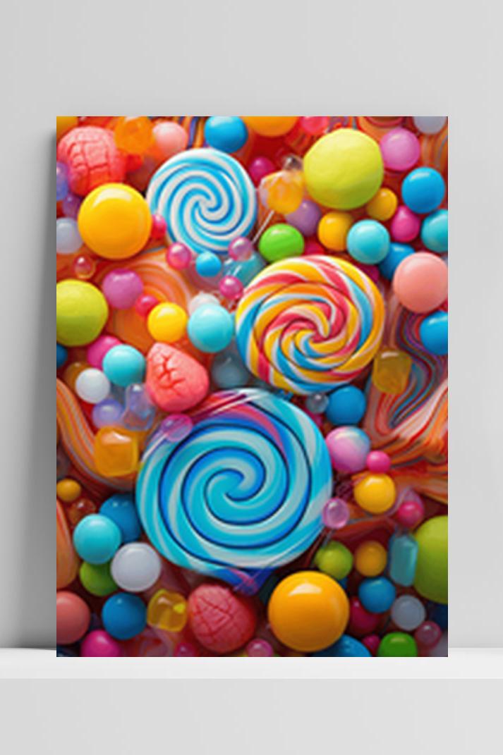Lollies en Snoep op 3mm aluminium dibond