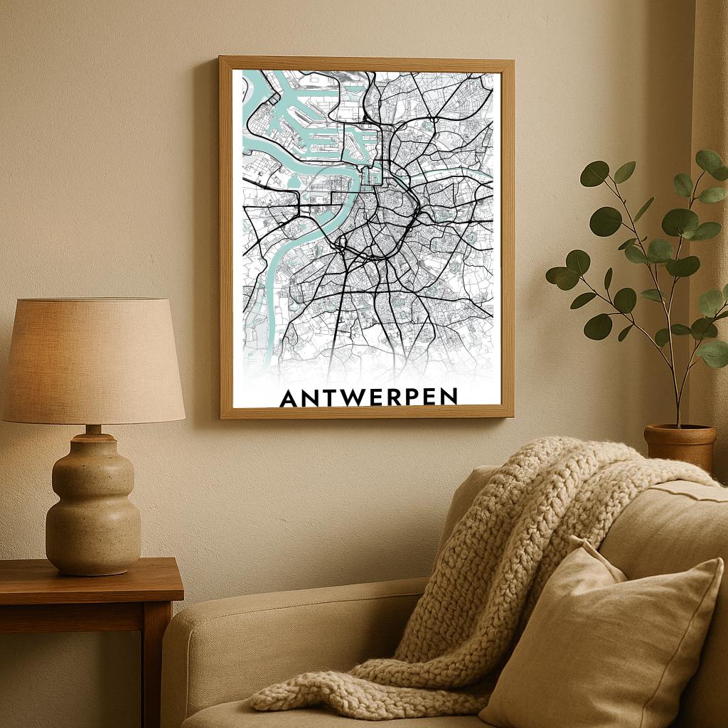 Antwerpen Blauw poster sfeerbeeld 2