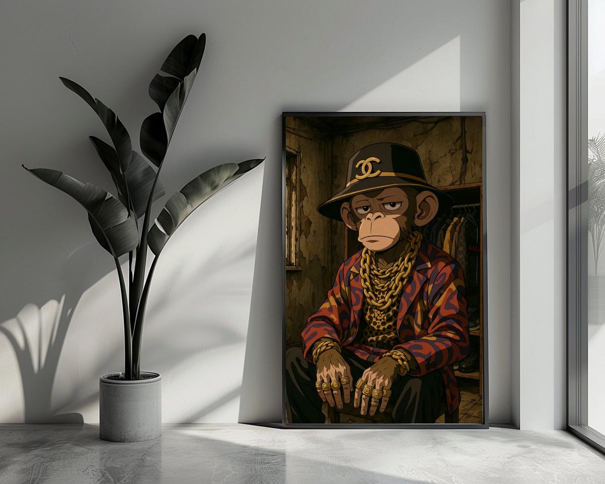 Monkey Chanel Cartoon poster van 25 Artstreet