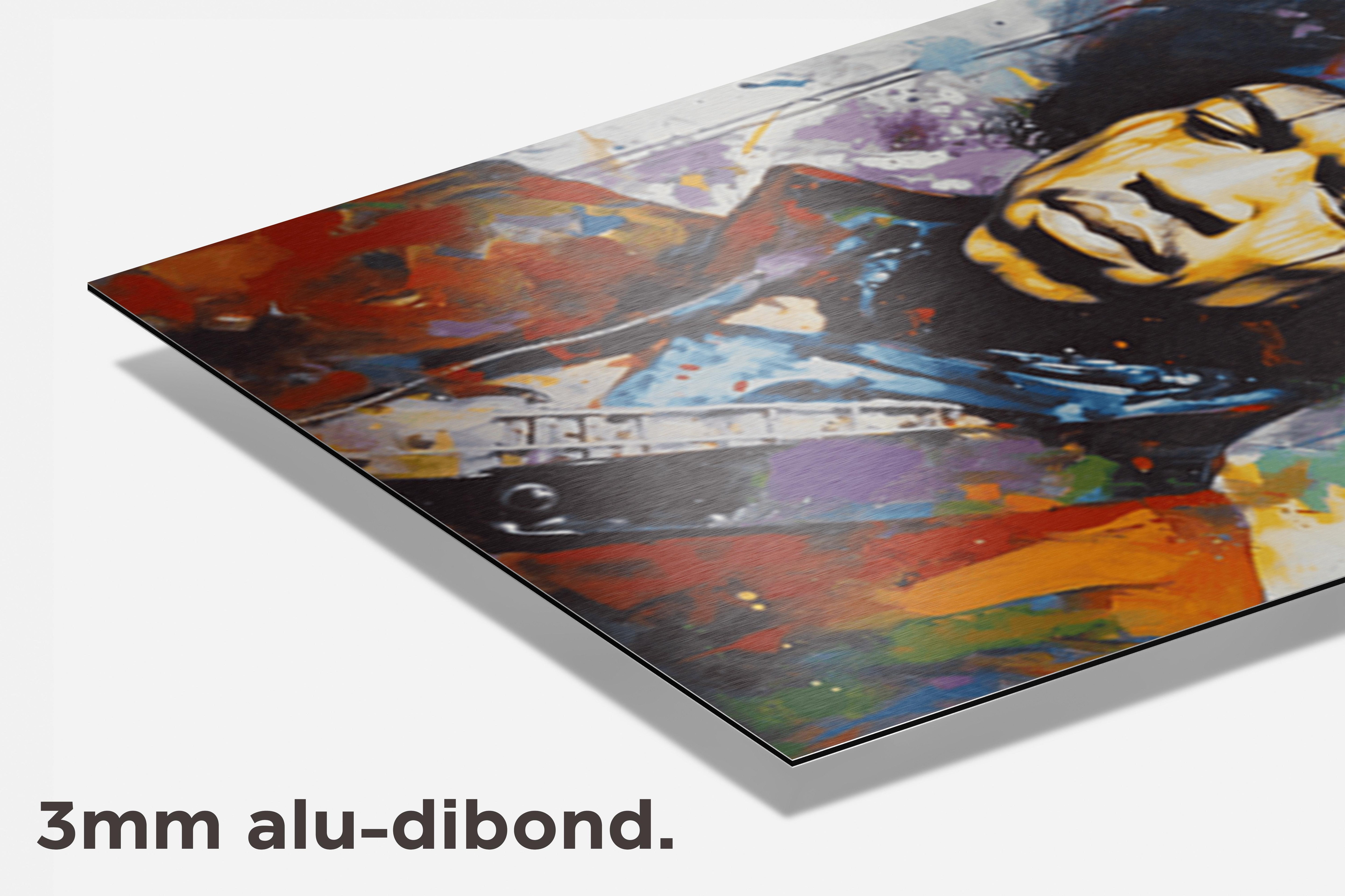 Jimi Hendrix dibond detail