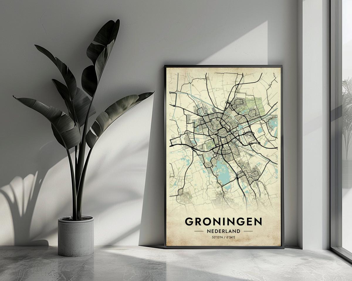 Groningen Vintage poster van 25 Artstreet