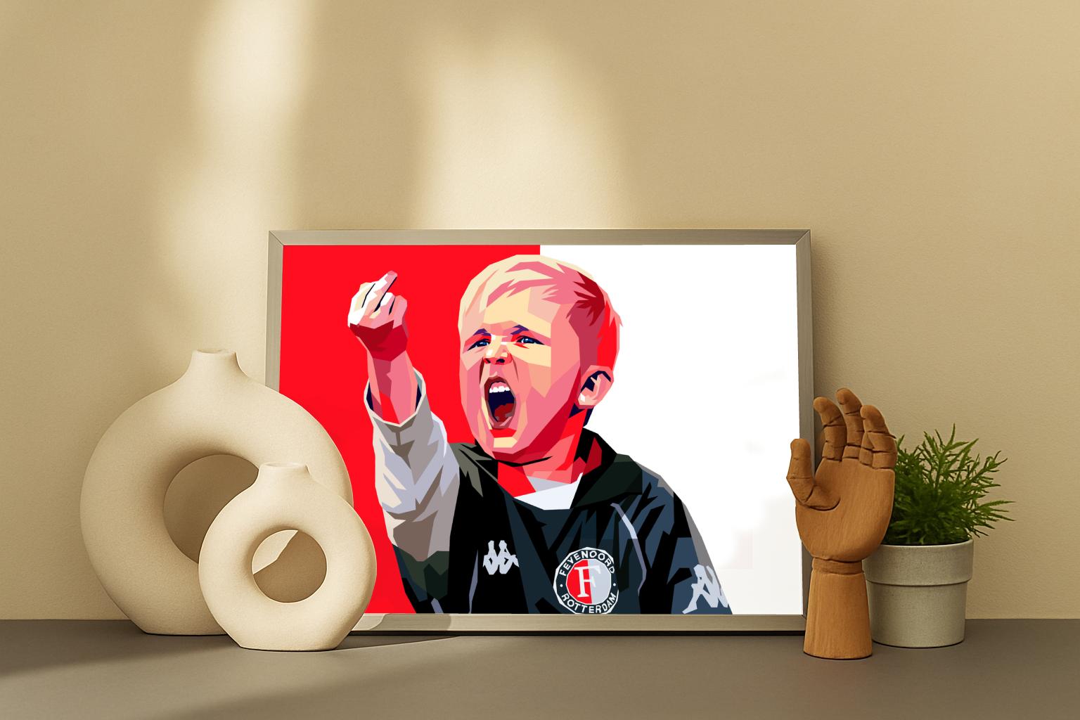 Feyenoord kid pop art poster sfeerbeeld 1