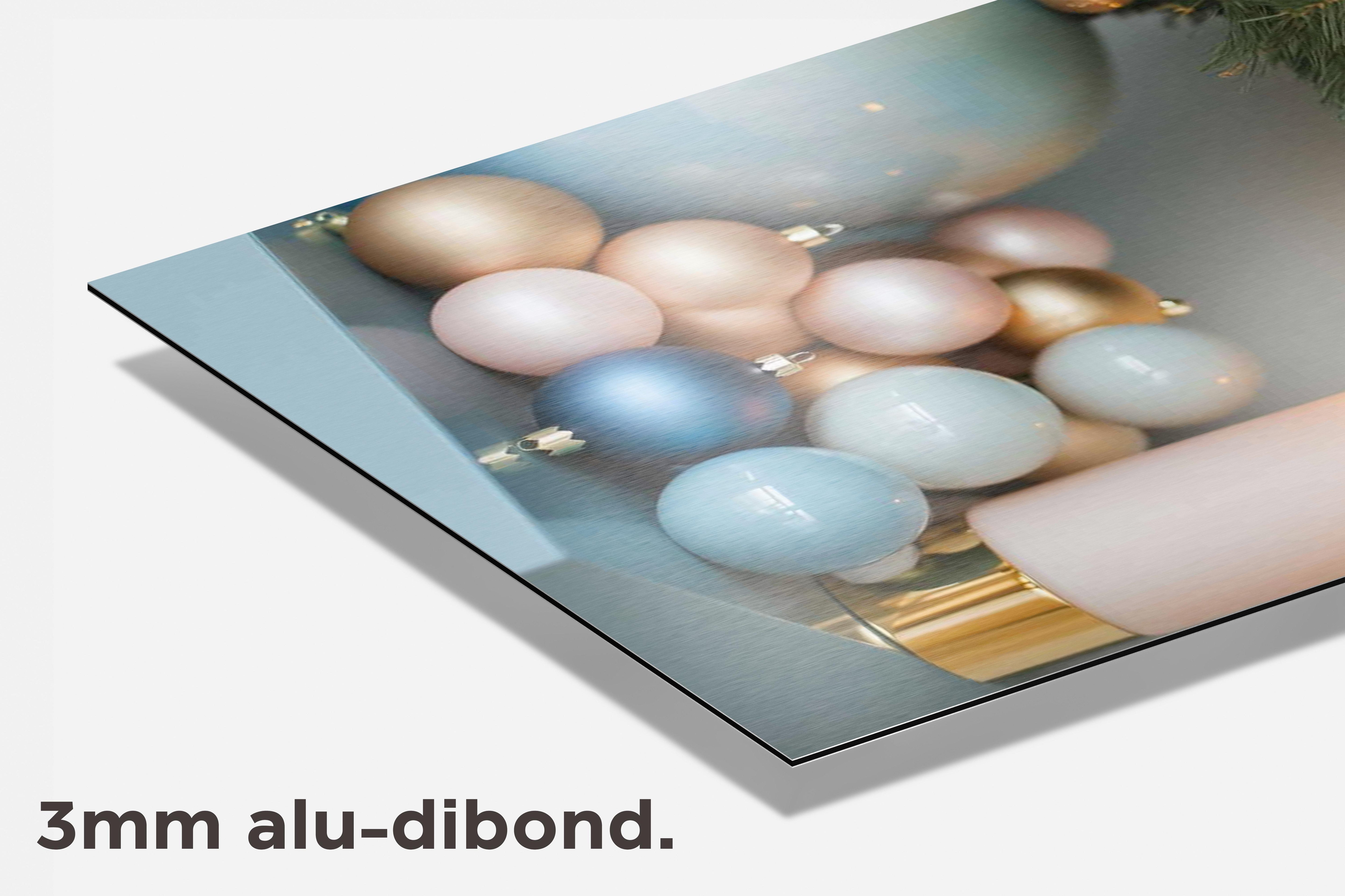 Kerstballen dibond detail