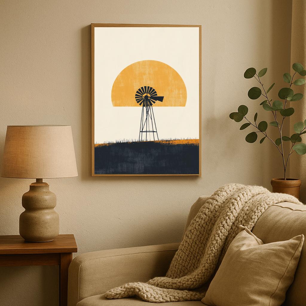Windmill Minimalistic poster sfeerbeeld 2