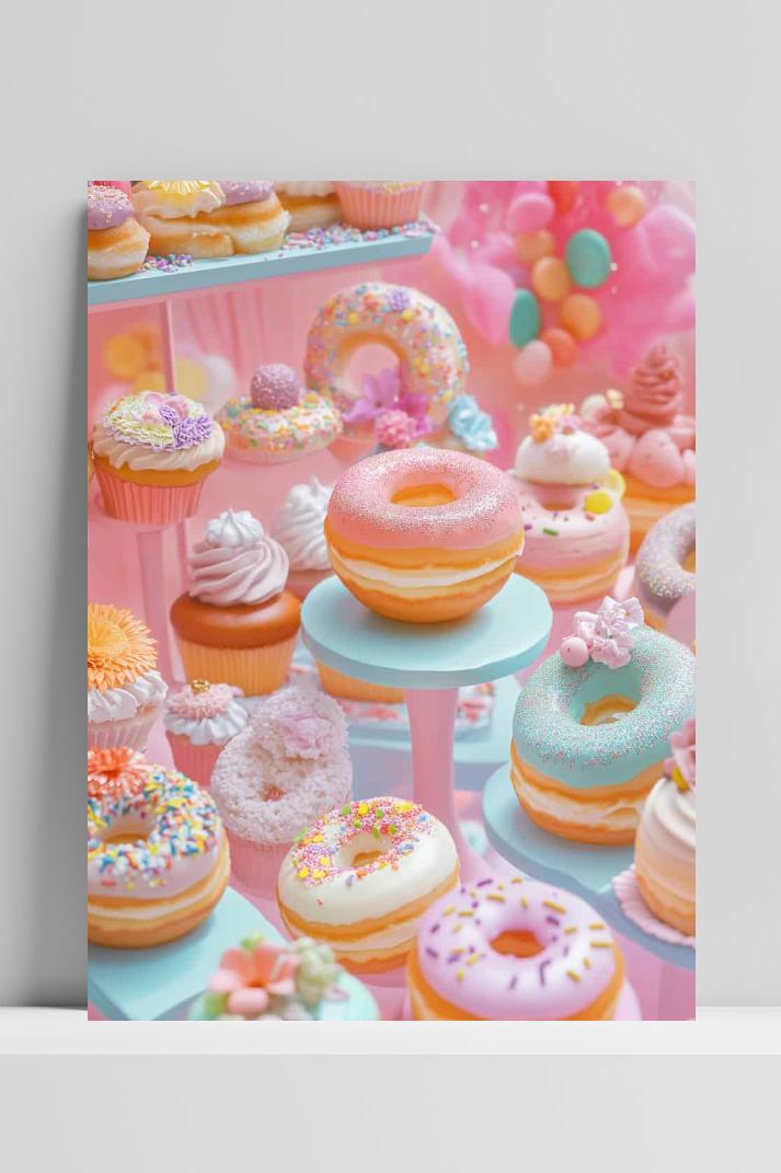 Pastel Dessert op 3mm aluminium dibond
