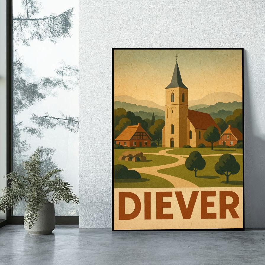 Diever Text Vintage poster sfeerbeeld 1