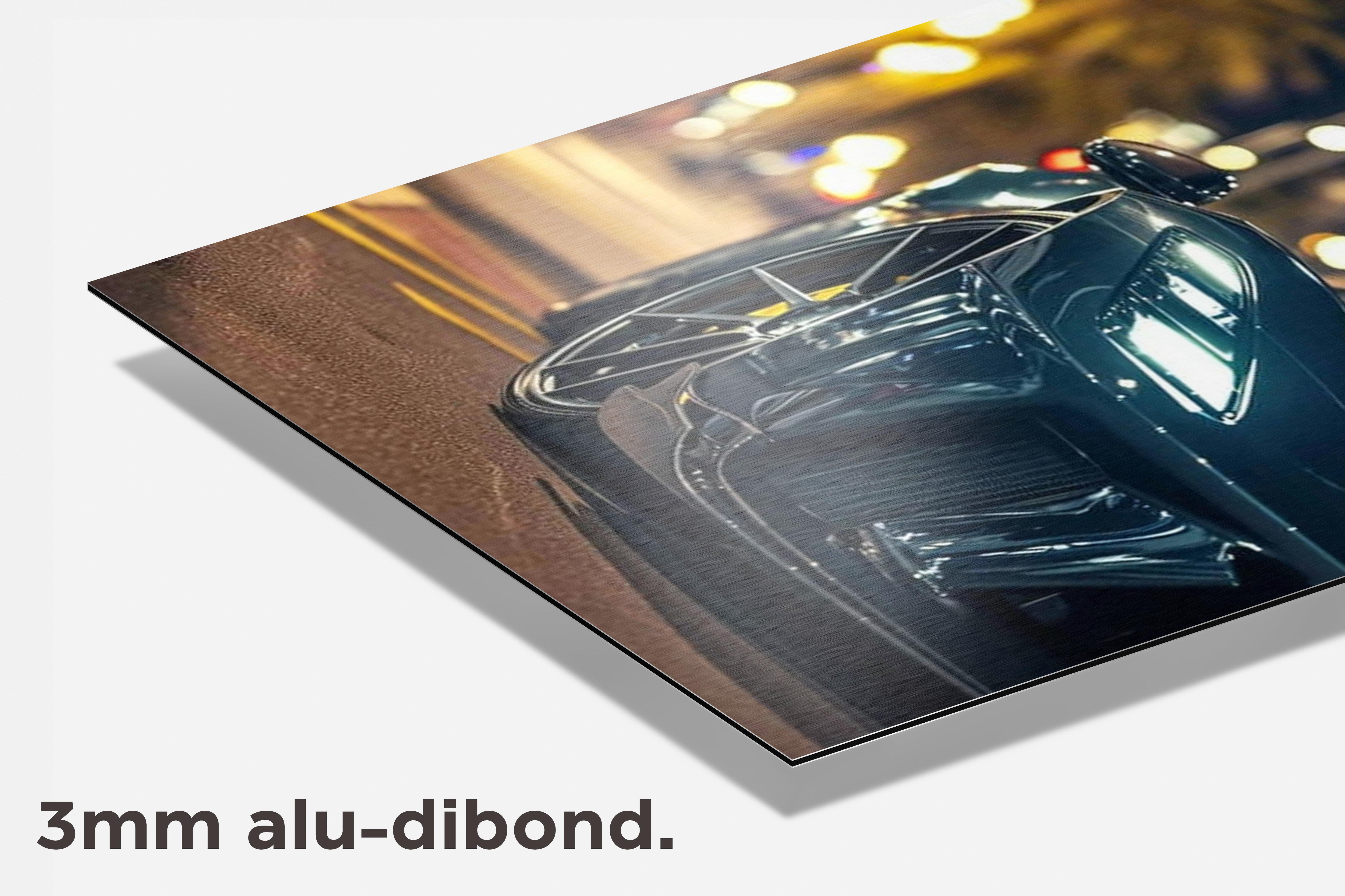 Zwarte Luxe Auto dibond detail