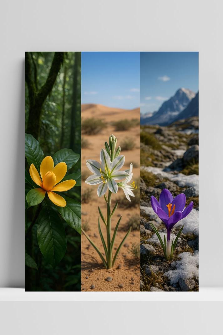 Flower Jungle Desert Mountain in interieur