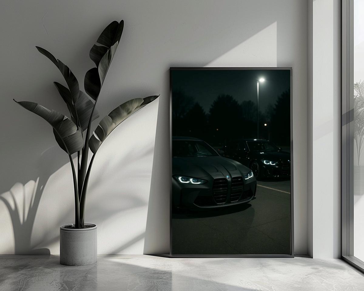 BMW Cars Night poster van 25 Artstreet