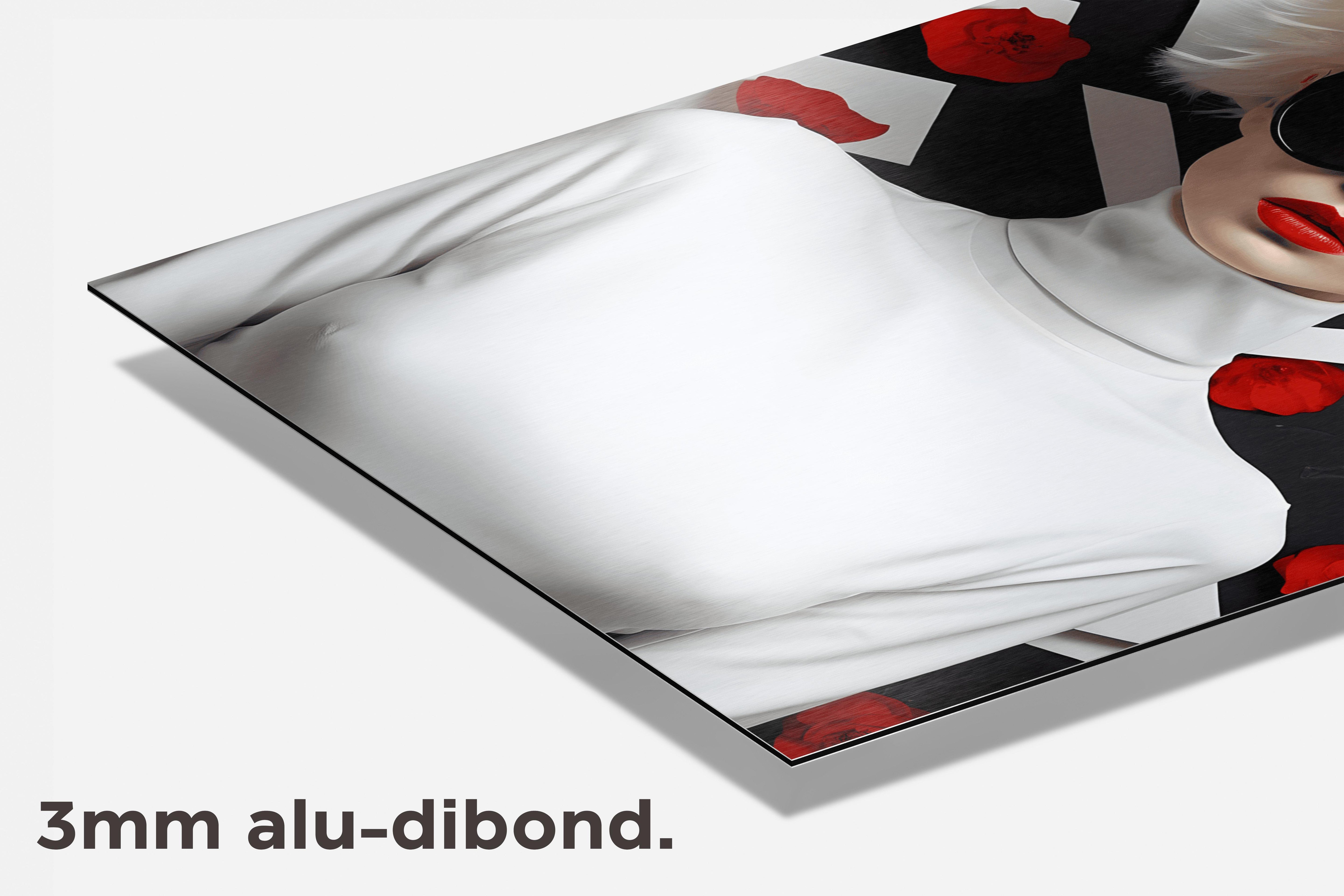 Wit Haar Meisje dibond detail