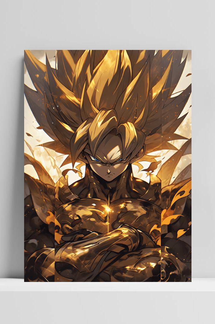 Goku Dragonball op 3mm aluminium dibond