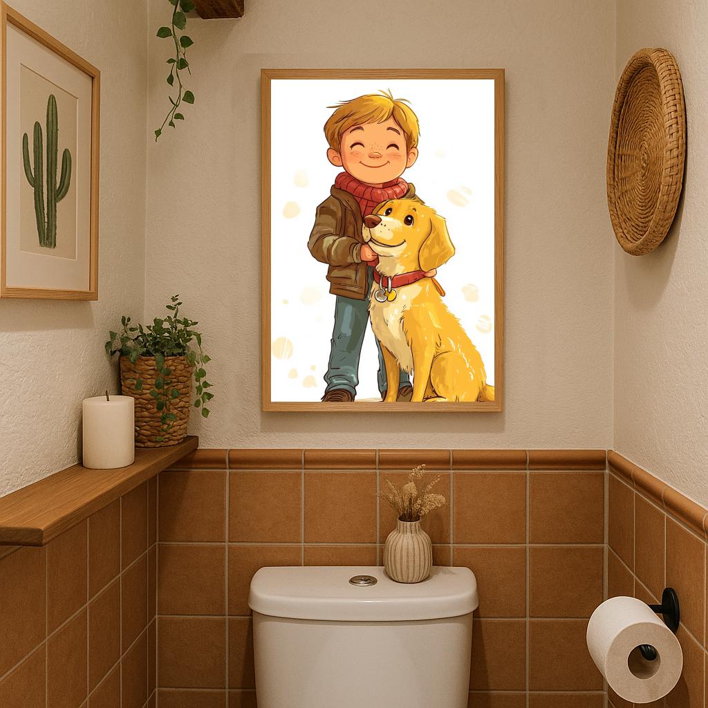 Boy Dog Cartoon poster sfeerbeeld 3