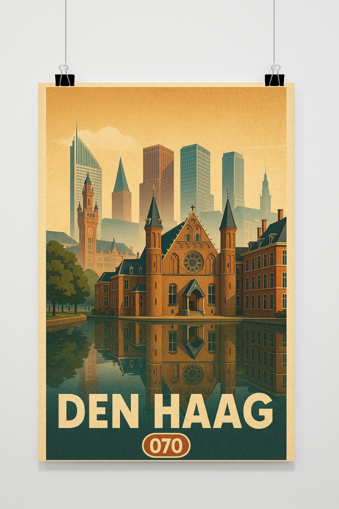 Affiche Den Haag Netherlands Vintage de 25 Artstreet