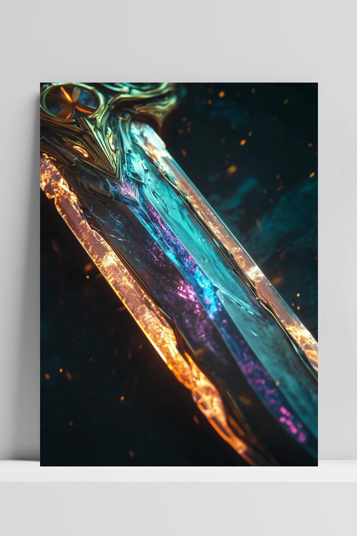 Zwaard op 3mm aluminium dibond