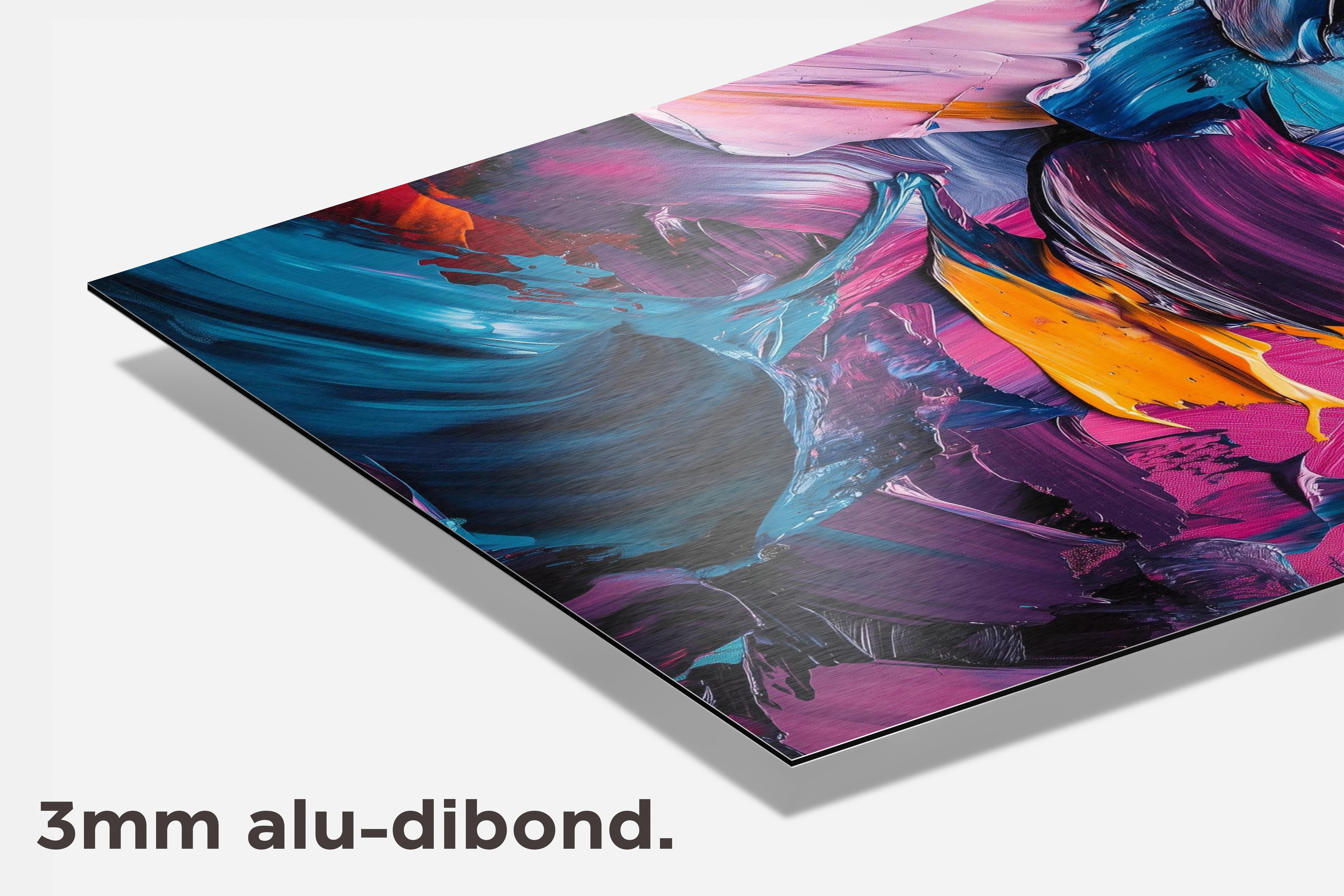 Aquarel Streken dibond detail