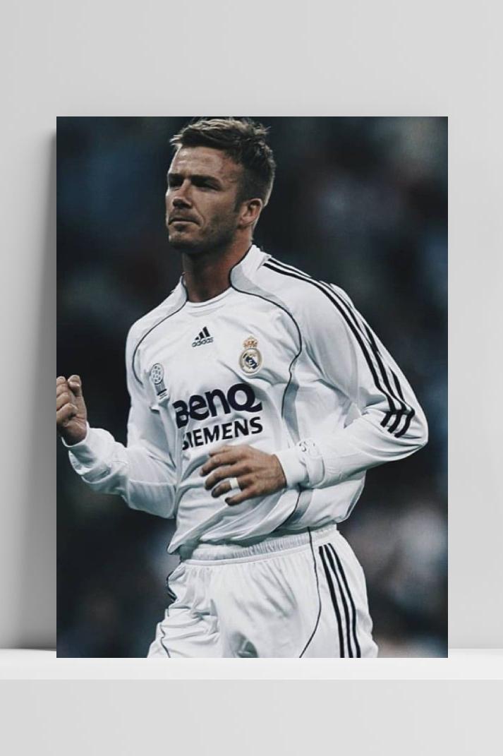 David Beckham Real Madrid op 3mm aluminium dibond