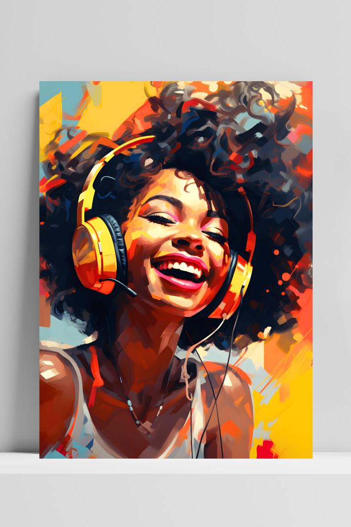 Gamer Meisje op 3mm aluminium dibond