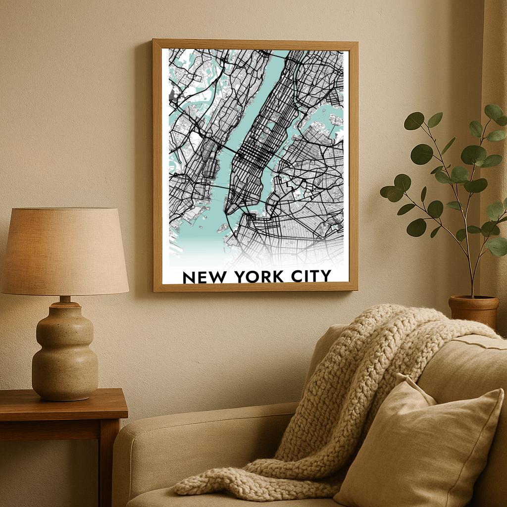 New York USA Blue poster sfeerbeeld 2