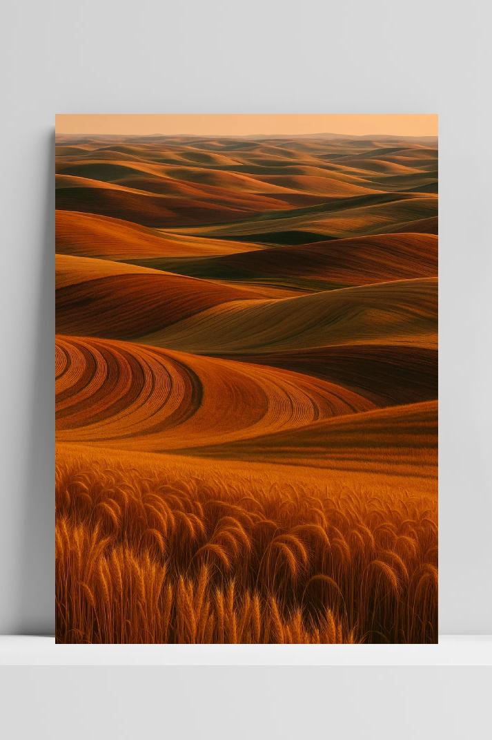 Wheat Field Farm op 3mm aluminium dibond