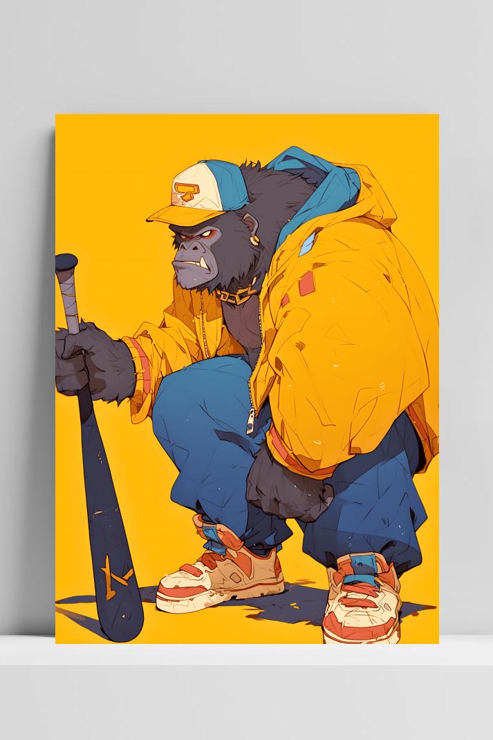 Gorilla Punk op 3mm aluminium dibond