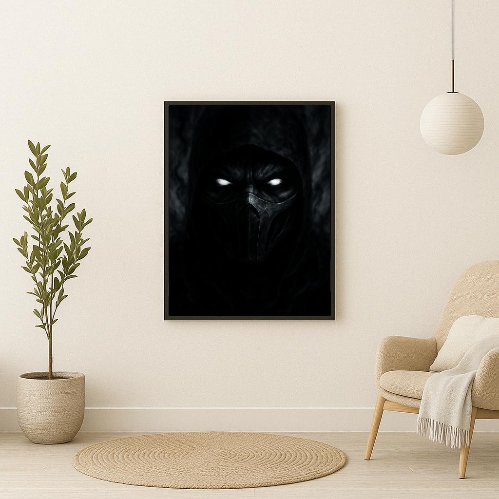 Noob Saibot Mortal Kombat B&W poster sfeerbeeld 2