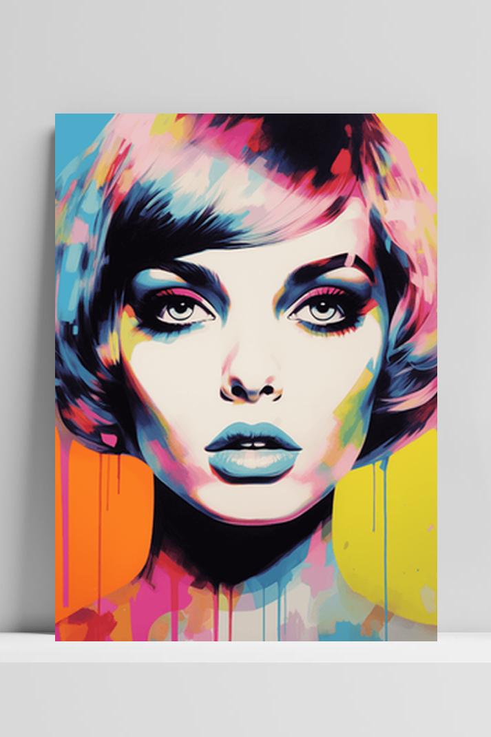 70's Pop Art op 3mm aluminium dibond