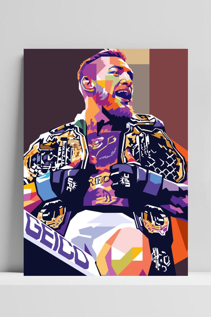 Conor McGregor op 3mm aluminium dibond