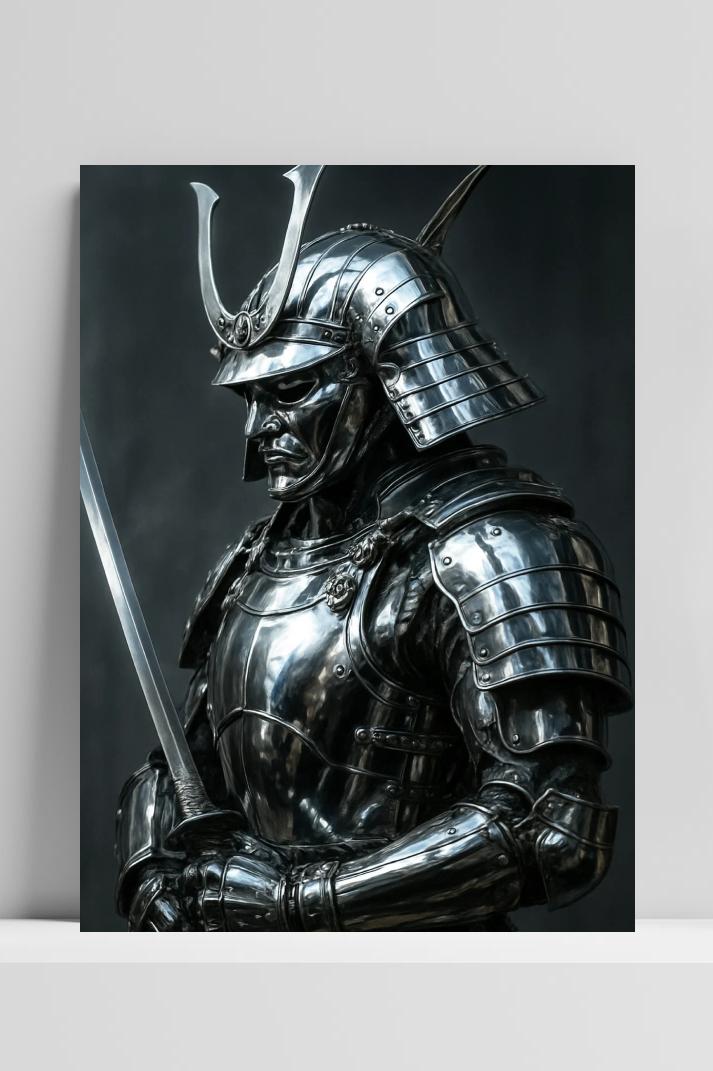 Samurai Steel Armor op 3mm aluminium dibond