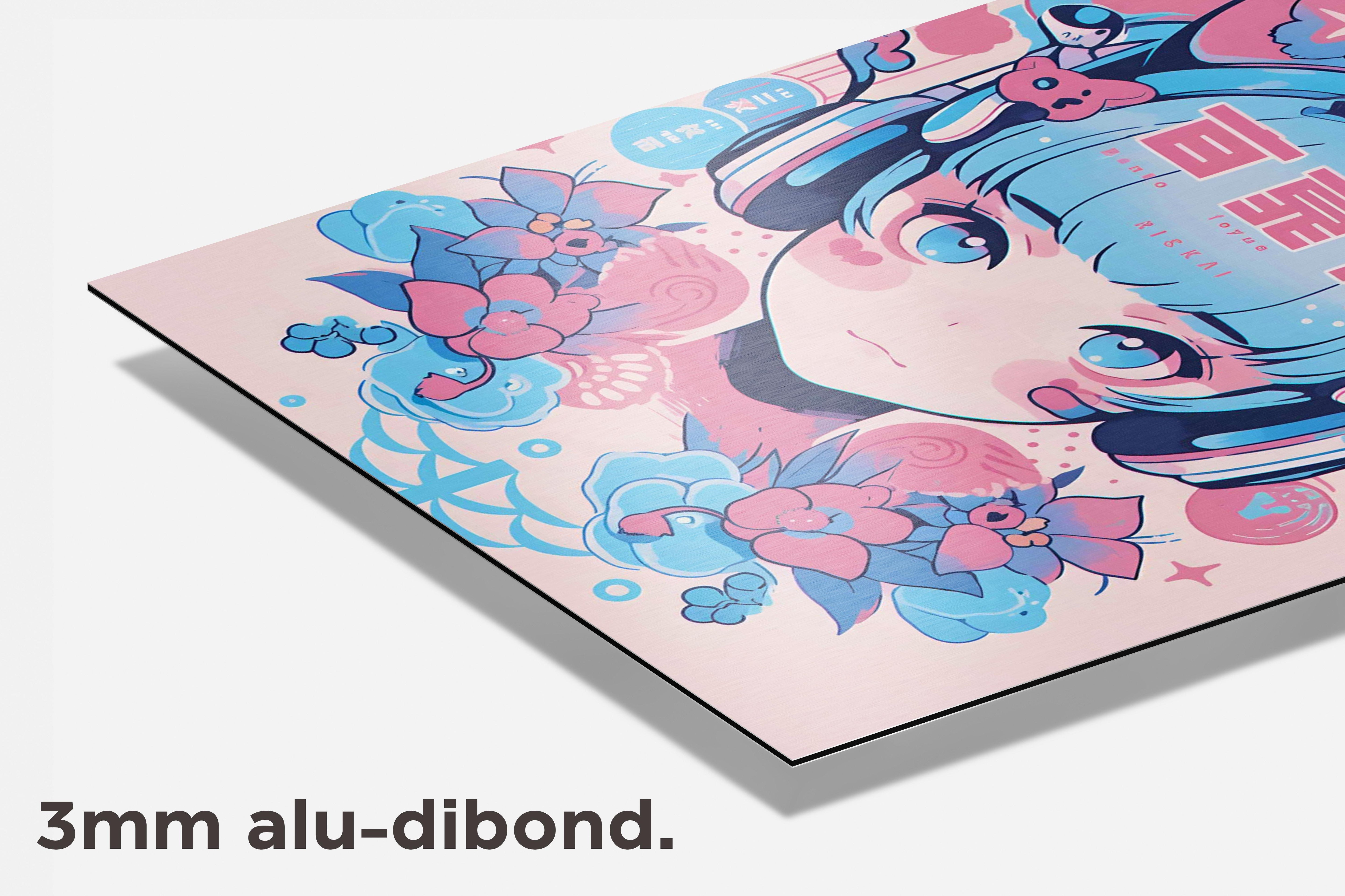 Anime Meisje dibond detail
