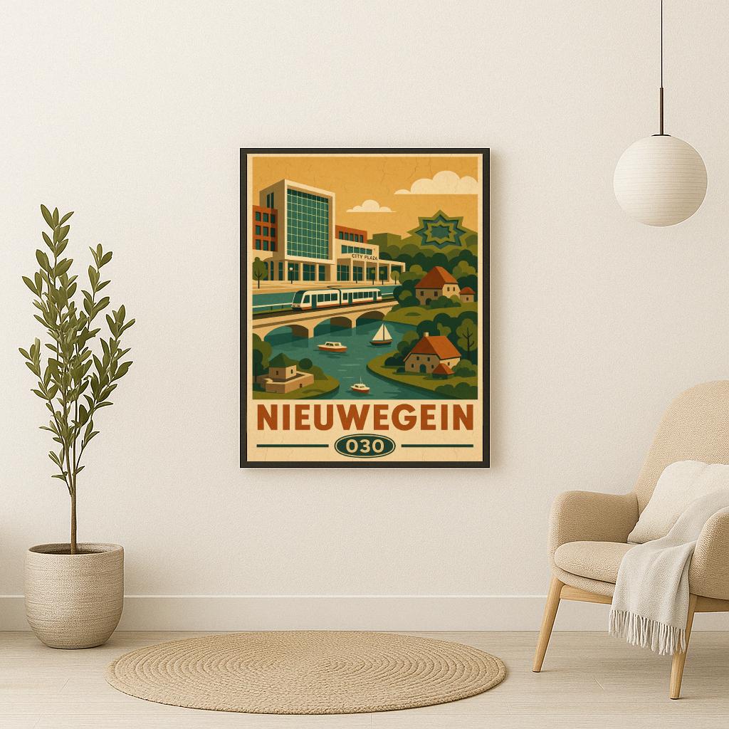 Nieuwegein Netherlands Vintage Text poster sfeerbeeld 2