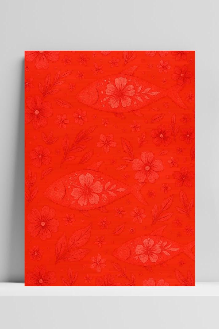 Fishes Flowers Art poster van 25 Artstreet
