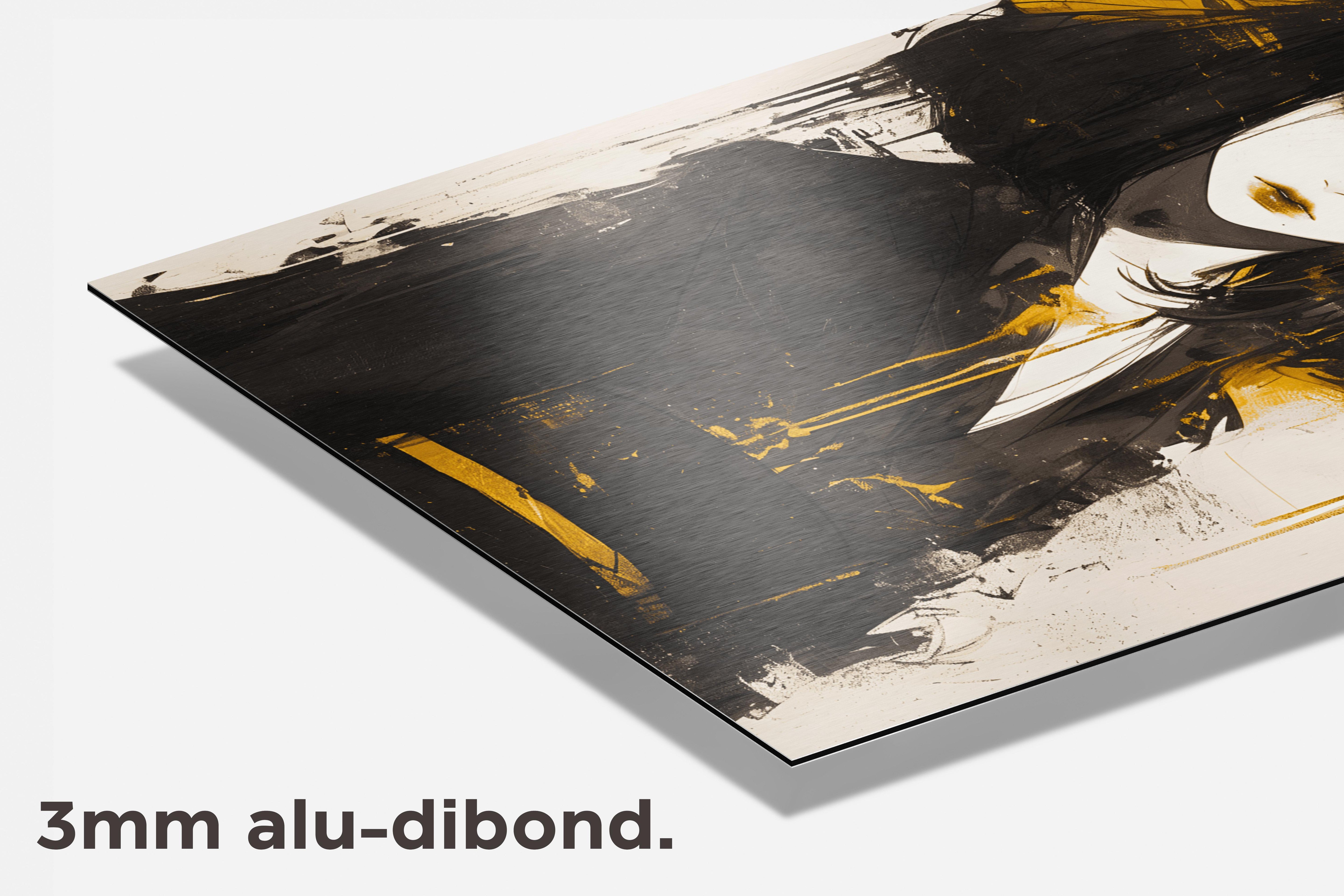 Zwart Goud Kimono dibond detail