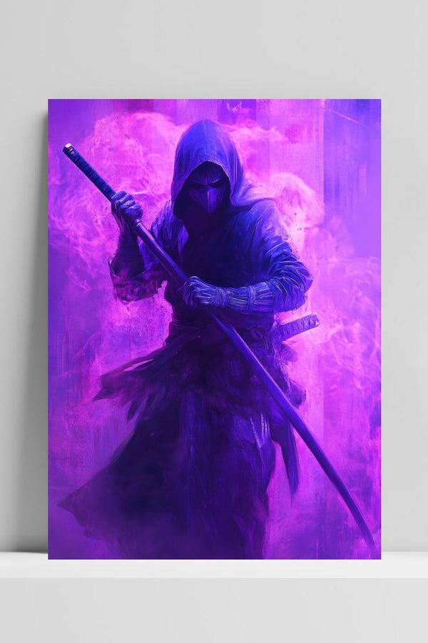 Purple Ninja Bo Staff Poster