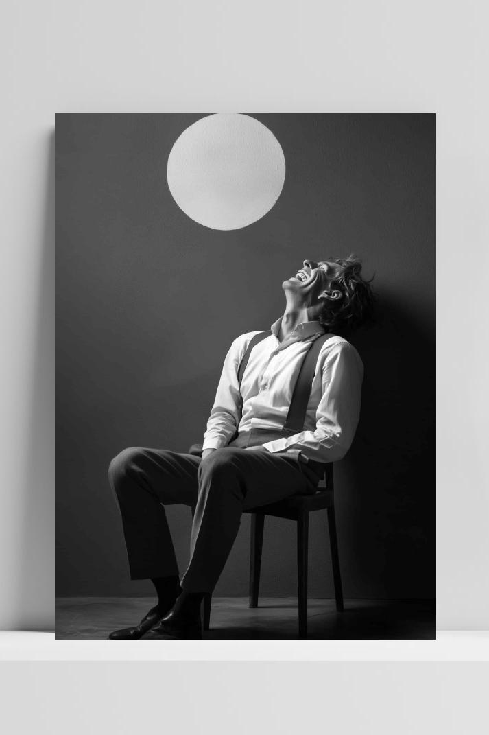 Lachen Hockney op 3mm aluminium dibond